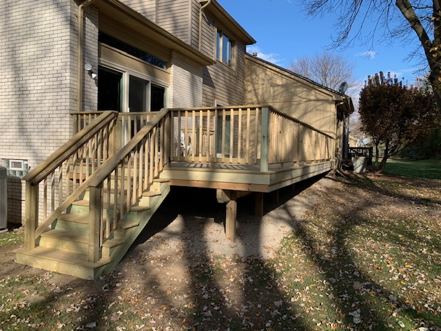 JK Unlimited Services installs Custom Wood Deck