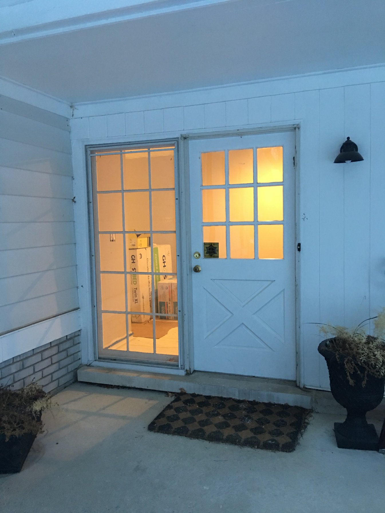 JK Unlimited Services installs - Front Door Exterior Before